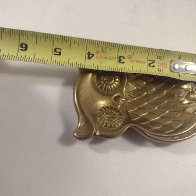 Vintage Brass Owl Design Ash Tray (#2)
