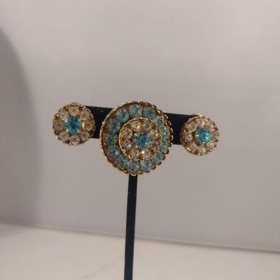 Vintage Coro Brooch and Clip Earring Set (#5)