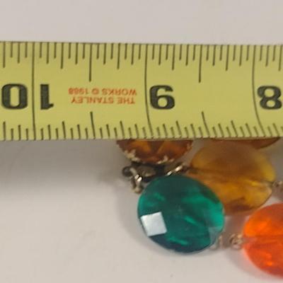 Vintage Double Strand Chunky Necklace with Gold Tone Accents- Marked West Germany