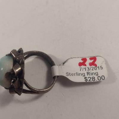 Trio of Sterling Silver Rings- Assorted Sizes (#10)