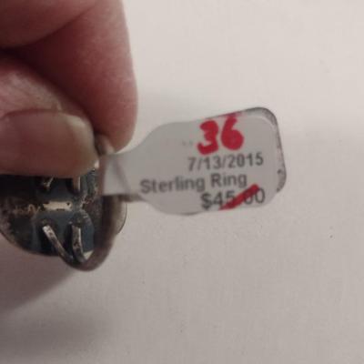 Trio of Sterling Silver Rings- Assorted Sizes (#10)