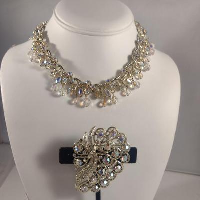 Aurora Borealis Necklace and Brooch (#14)