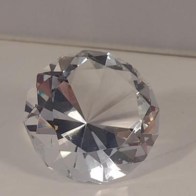 Diamond Shaped Paperweight- Approx 2 1/4" in Diameter