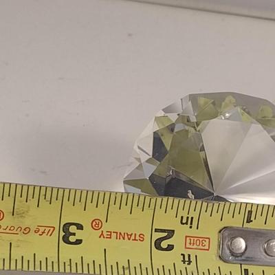Diamond Shaped Paperweight- Approx 2 1/4" in Diameter