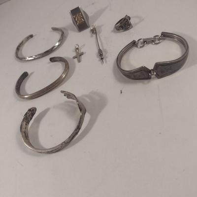 Collection of Silver Tone Jewelry (#17)