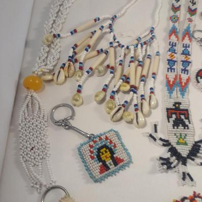 Collection of Native American Design Seed Bead Jewelry (#19)
