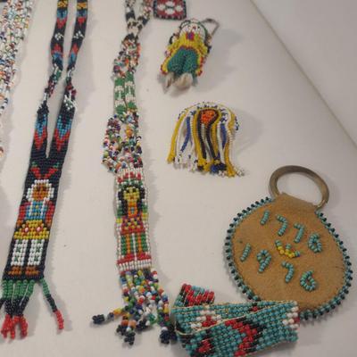 Collection of Native American Design Seed Bead Jewelry (#19)