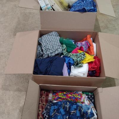 Assorted Fabric and Edging for Sewing/Crafting