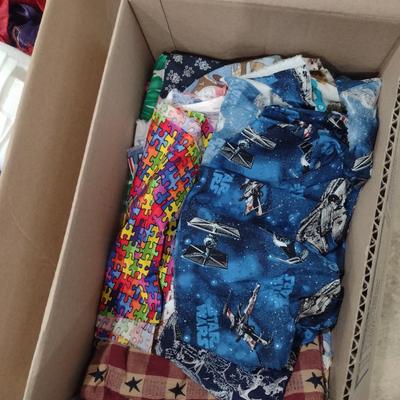 Assorted Fabric and Edging for Sewing/Crafting