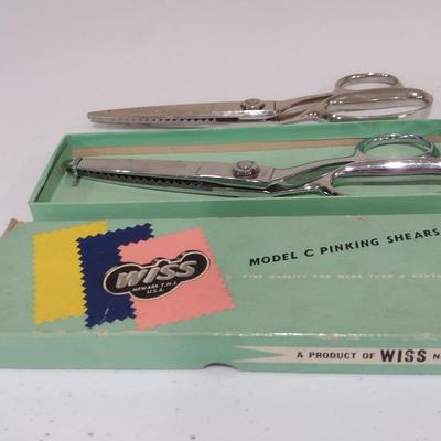 Two Pairs of Wiss Scissors- One with Box