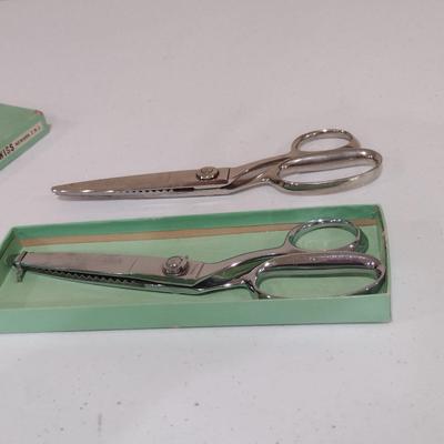 Two Pairs of Wiss Scissors- One with Box