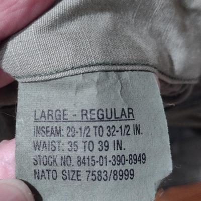 Camouflage Cold Weather Parka and Pants- Size Large