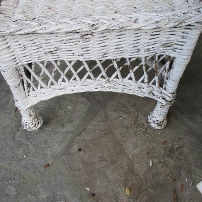 White Wicker Tall Back Chair (FP)