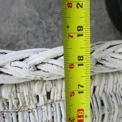 White Wicker Tall Back Chair (FP)