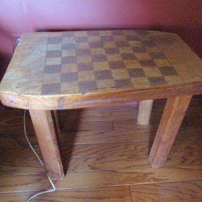 Hand Made Antique Wooden Game Table (LR)