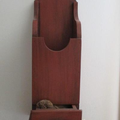 Wooden Primitive Hanging Pipe Box (LR)