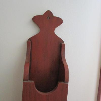 Wooden Primitive Hanging Pipe Box (LR)