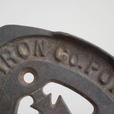 Vintage Sad Iron Trivet Colebrookdale Iron Co. Pottstown PA. (LR)