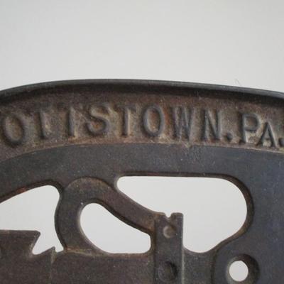Vintage Sad Iron Trivet Colebrookdale Iron Co. Pottstown PA. (LR)
