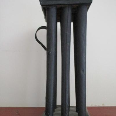 Antique 6 Stick Tin Tapered Candle Mold Primitive Farm House Decor (LR)