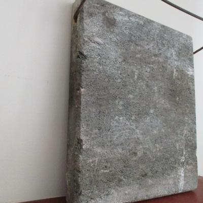 Antique 1800's Soapstone Bed Foot Warmer Sleigh Buggy 10" x 12" (LR)