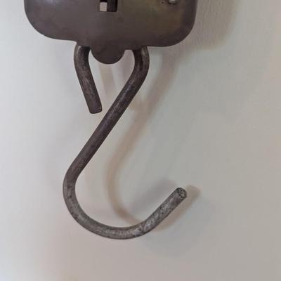 Antique John Chatillon & Sons Brass Hanging Scale Type 100 50lbs New York USA (K)