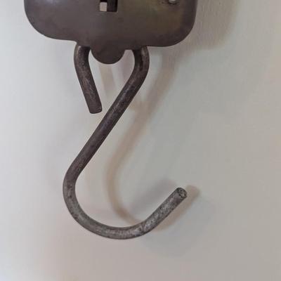 Antique John Chatillon & Sons Brass Hanging Scale Type 100 50lbs New York USA (K)