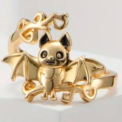 DAT - Gothic Bat Ring - Alloy Jewelry with Cute Cartoon Bat Design