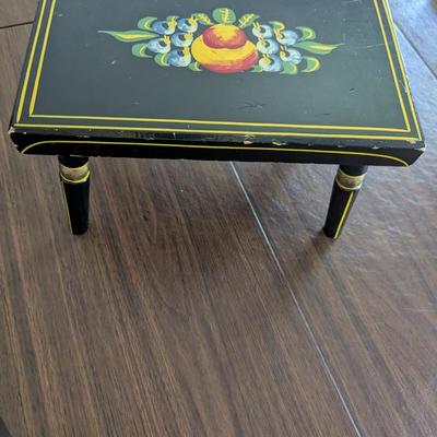 Marked Ebersol Marked Stool Folk Art Foot Rest (DR)