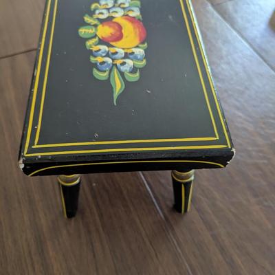 Marked Ebersol Marked Stool Folk Art Foot Rest (DR)