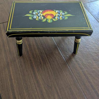 Marked Ebersol Marked Stool Folk Art Foot Rest (DR)