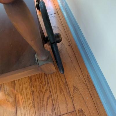 Antique Mahogany Tea Cart Drop Leaf Sides With Slide Out Drawer (DR)