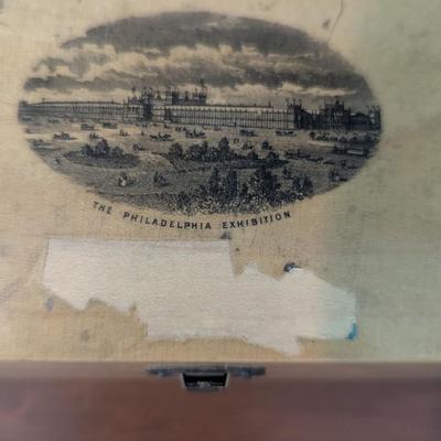 Antique Trinket Jewelry Box Edwardian The Philadelphia Exhibition (DR)