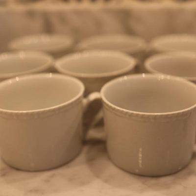 Tienshan White Wicker Porcelain Coffee Service Set