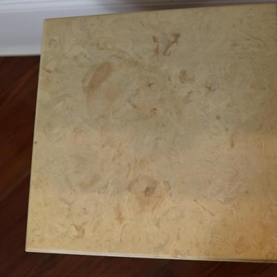 MCM Marble Top Low Profile Side Table (See Details)
