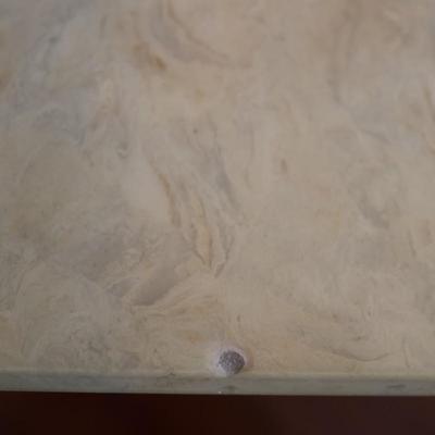 MCM Marble Top Low Profile Side Table (See Details)
