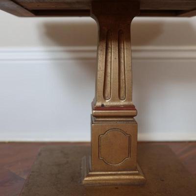 MCM Marble Top Low Profile Side Table (See Details)