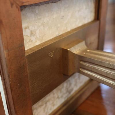 MCM Marble Top Low Profile Side Table (See Details)