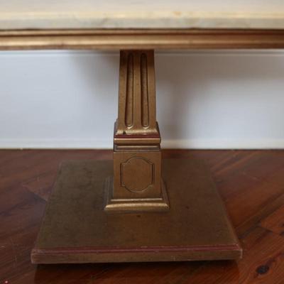 MCM Marble Top Low Profile Side Table (See Details)