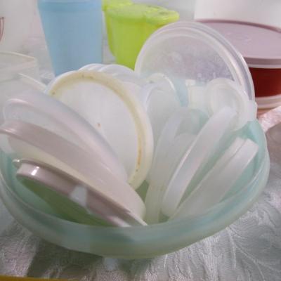Variety of Tupperware containters, misc. lids