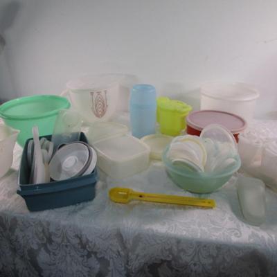 Variety of Tupperware containters, misc. lids