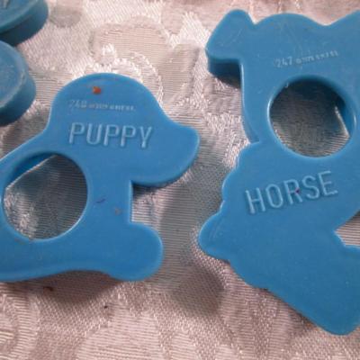 15 small Cookie cutters, birthday candle holders, nut cups, garnish cutter, glass tumbler