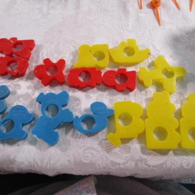 15 small Cookie cutters, birthday candle holders, nut cups, garnish cutter, glass tumbler