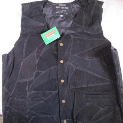 New in bag, Men's genuine suede vest