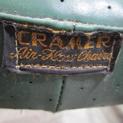 Vintage upholstered Cramer Airflow metal chair