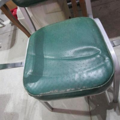 Vintage upholstered Cramer Airflow metal chair