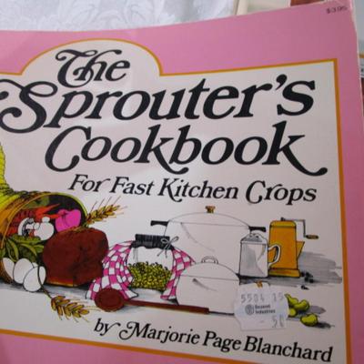 5 healthy cookbooks, 2 baby cookbooks, Maryellen's Helpful Hints