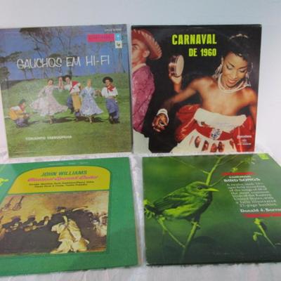 3 Latin LP vinyl albums, 1 bird songs LP vinyl album