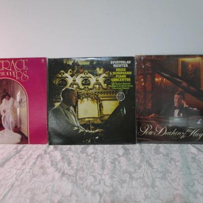 3 piano vinyl LPs
