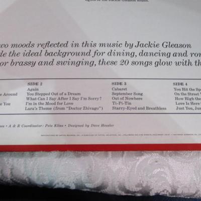 2 Jackie Gleason vinyl LP albums, 1 of which is a set of 2 (3 total records)